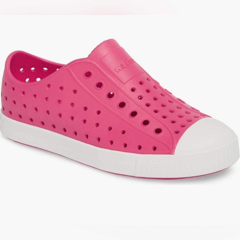 Pink and white native shoes baby/toddler size C6